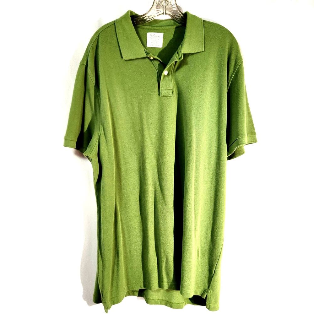 J. Crew Factory Long Green Polo Shirt Size XXL 100% Cotton New Unworn Classic